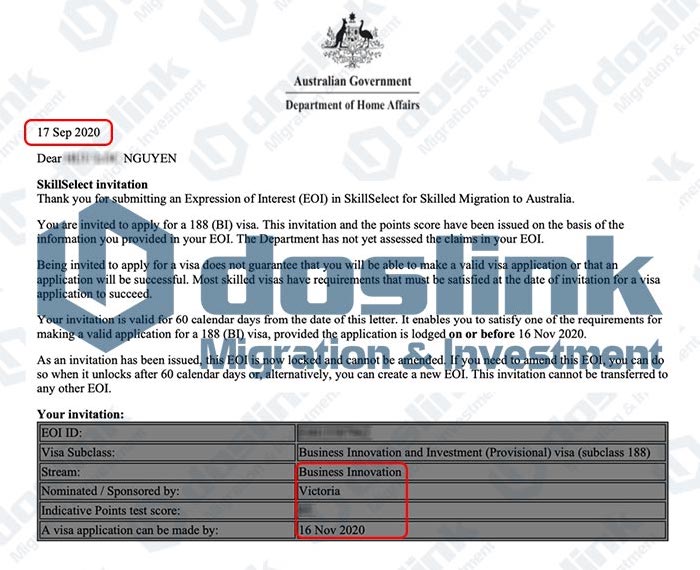 Bảo lãnh Bang visa 188A - Victoria (Melbourne) Mr Nguyen, thang 09.2020(doslink.com.vn)