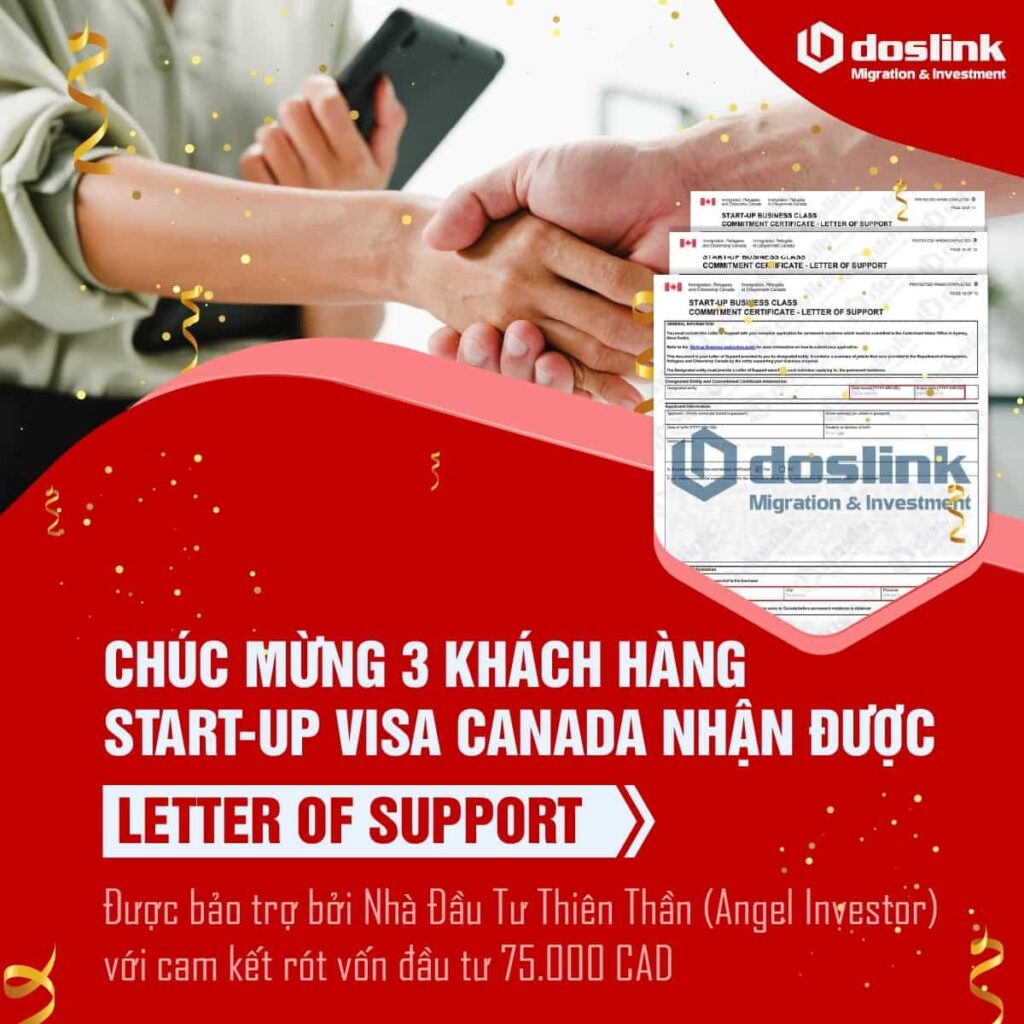 Chúc mừng 3 khách hàng Start-up Visa Canada nhận được Letter of Support
