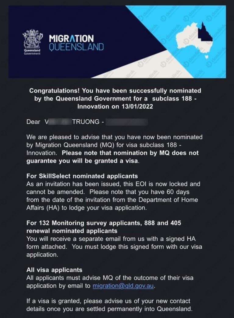 Bảo lãnh bang Queensland 188a ngày 13/01/2022
