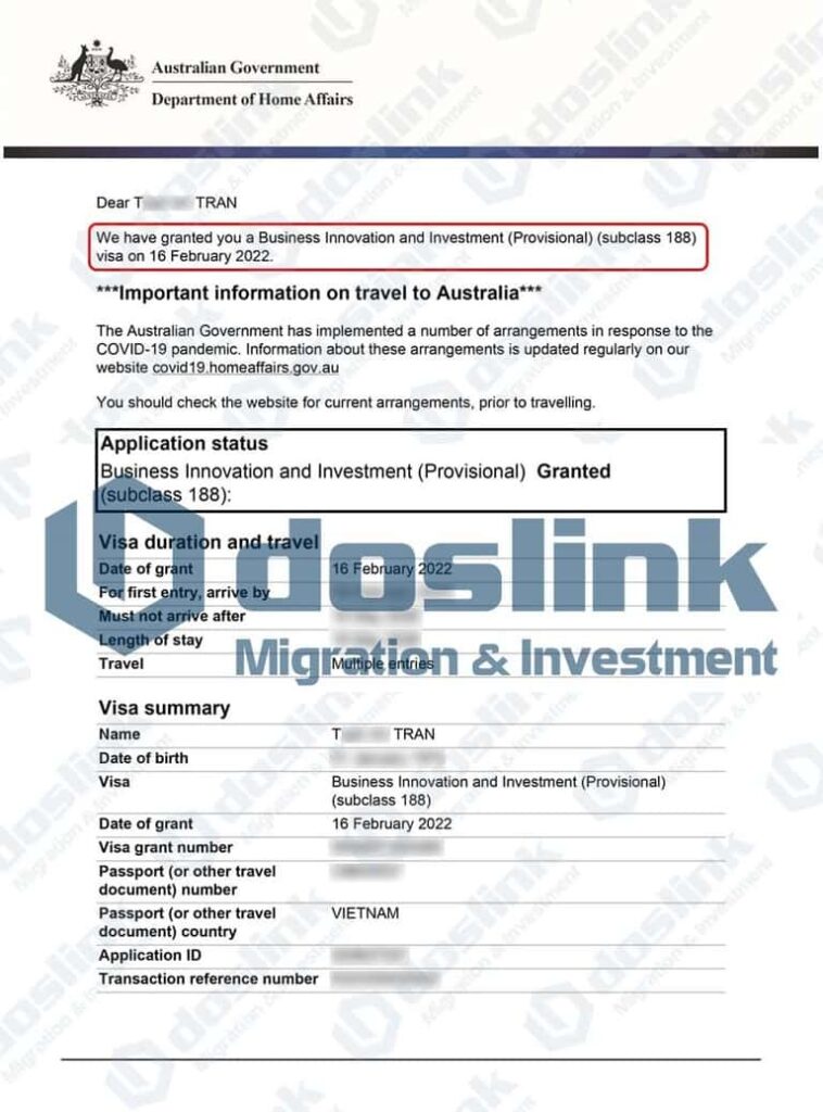 Kết quả Visa 188B bang Queensland ngày 16/02/2022