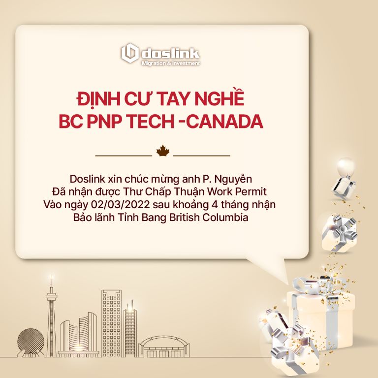 Chúc mừng Khách hàng BC PNP Tech nhận được Thư Chấp Thuận Work Permit