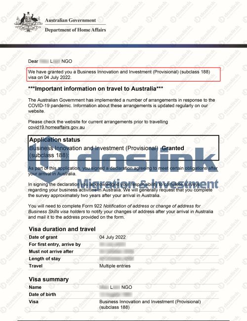IMMI Grant Notification -HL NGO