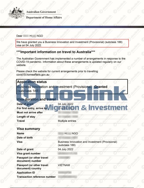 IMMI Grant Notification - MH NGO