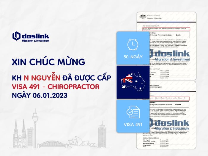 Visa 491 - Chiropractor- KH n nguyen - Doslink.com.vn