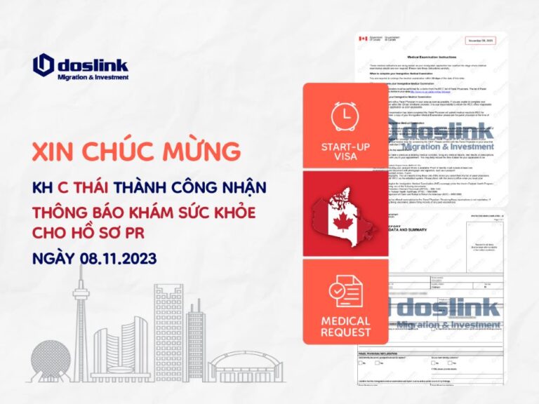 Thông báo khám sức khỏe, bước cuối cùng nhận PR Canada - SUV