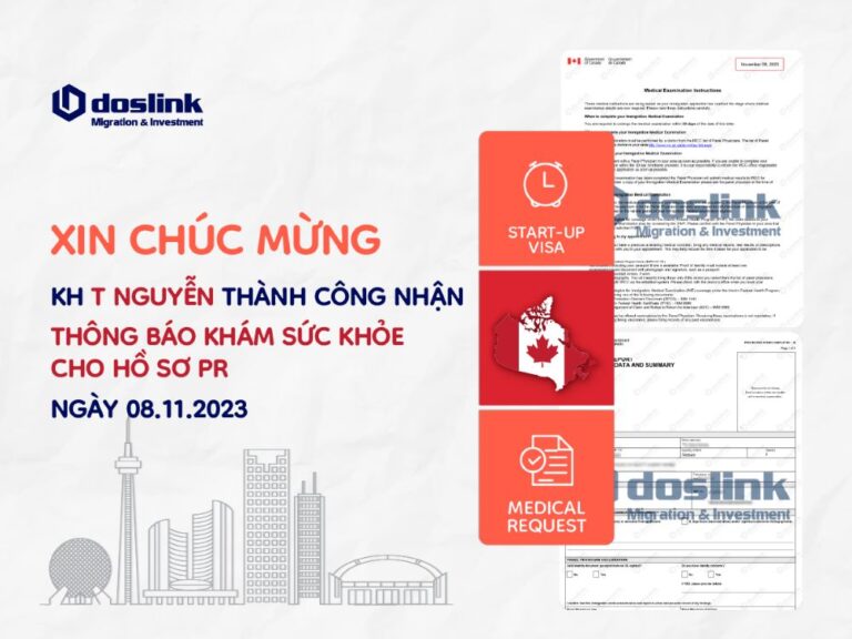 Thông báo khám sức khỏe, bước cuối cùng nhận PR Canada - SUV