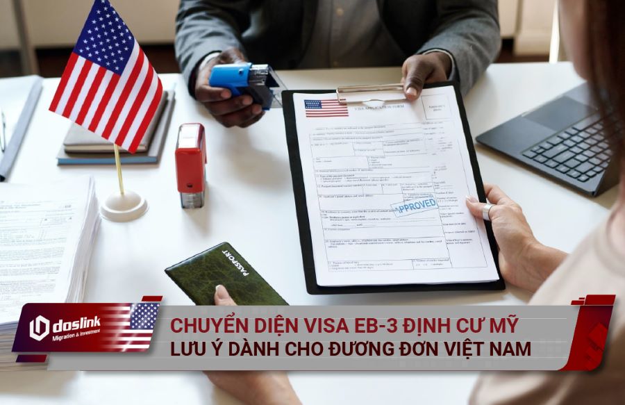 chuyển diện EB-3 định cư Mỹ. chuyển diện từ visa không định cư sang visa EB-3