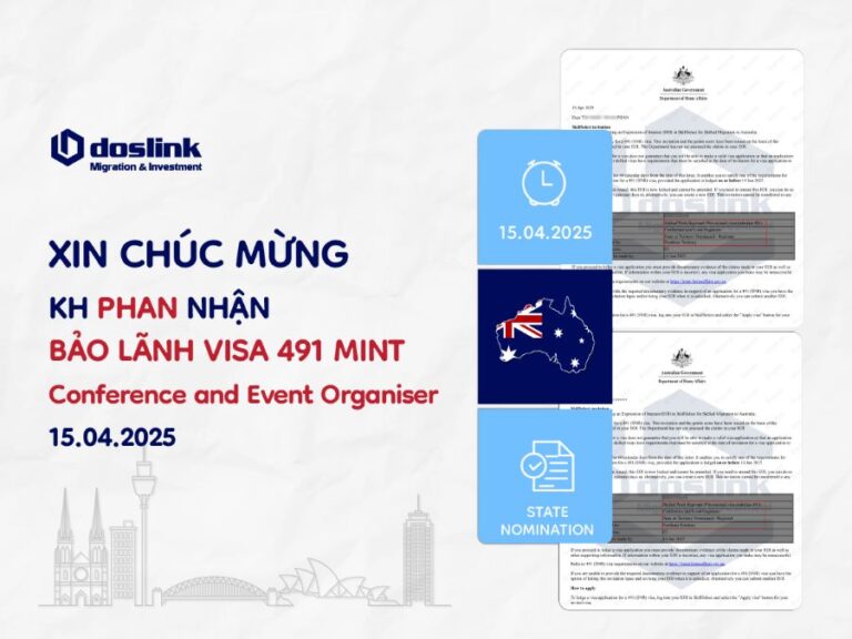 State nomination visa 491 MINT - Conference and Event Organiser