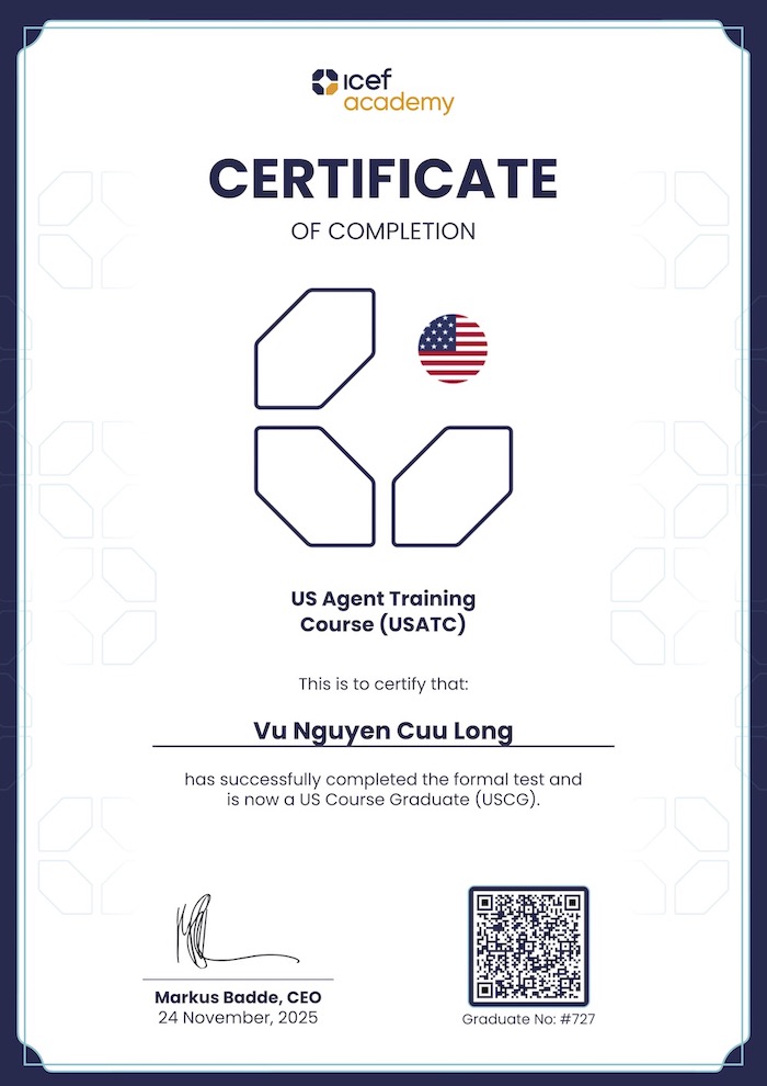 chứng chỉ tư vấn du học Mỹ